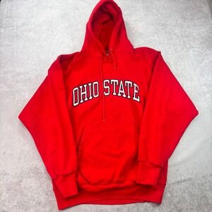 Ohio State Buckeyes Hoodie Large Red Steve & Barry's College Pullover Sweatshirt